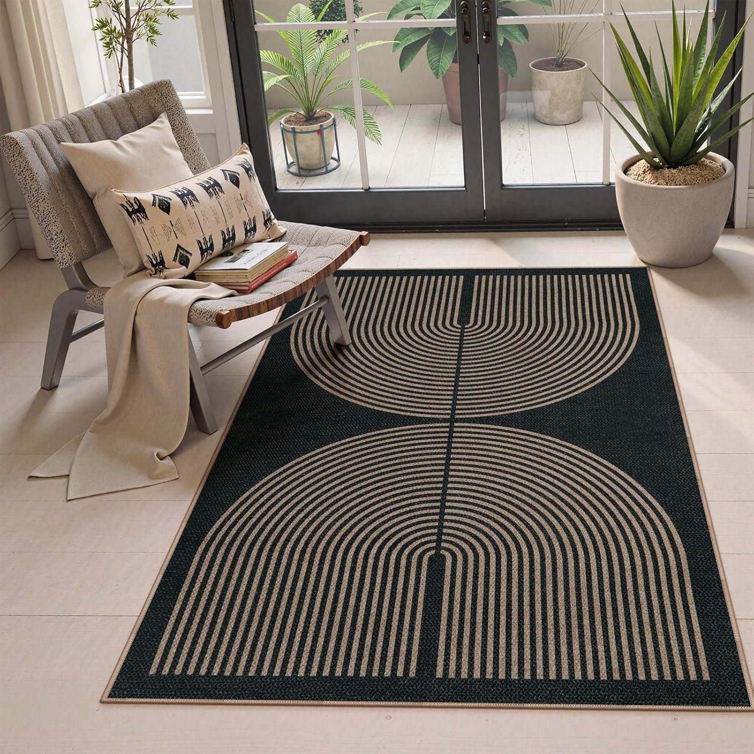 Woven Subtle Plaid Area Rug
