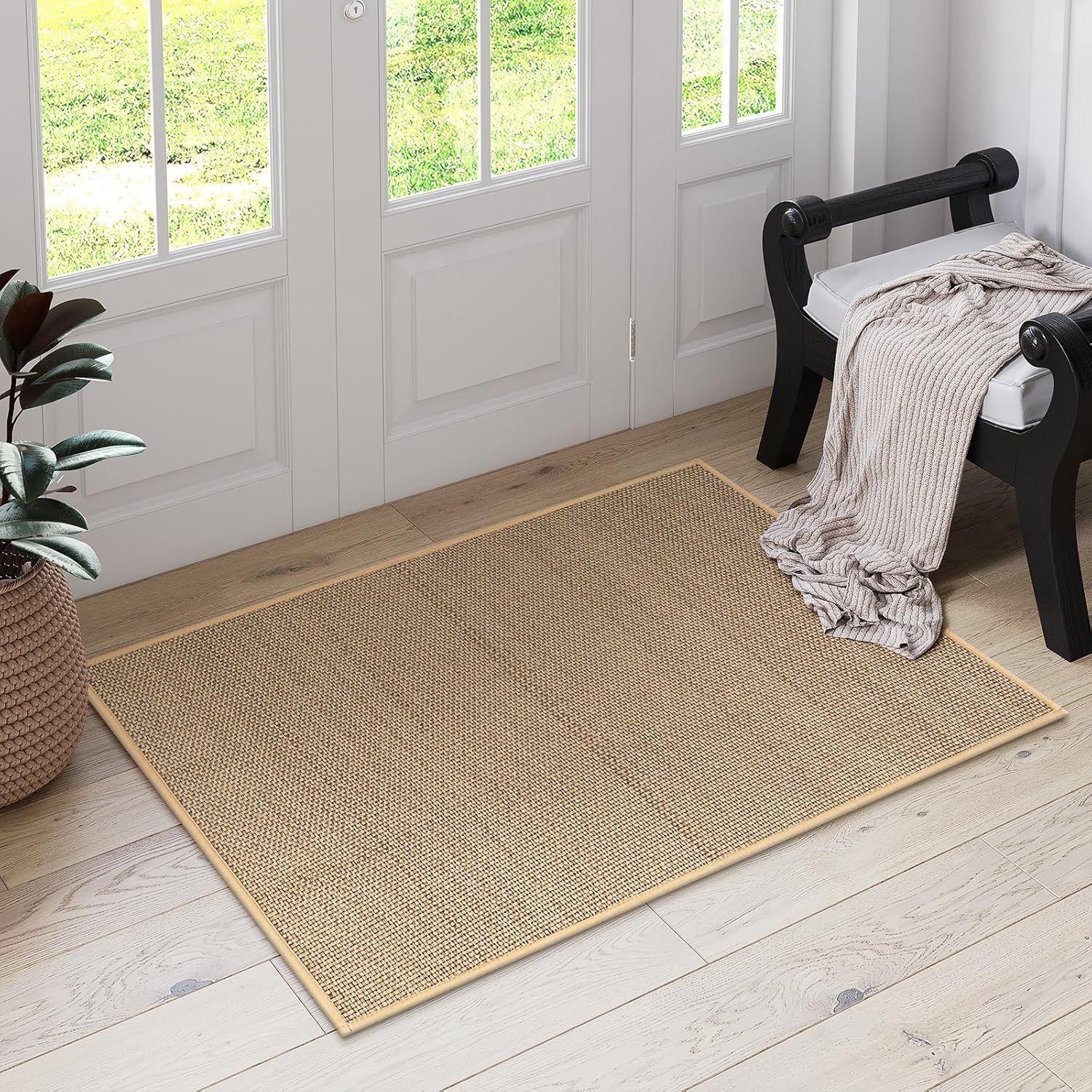 Boho Chic Moroccan Trellis Bedroom Carpet Detail